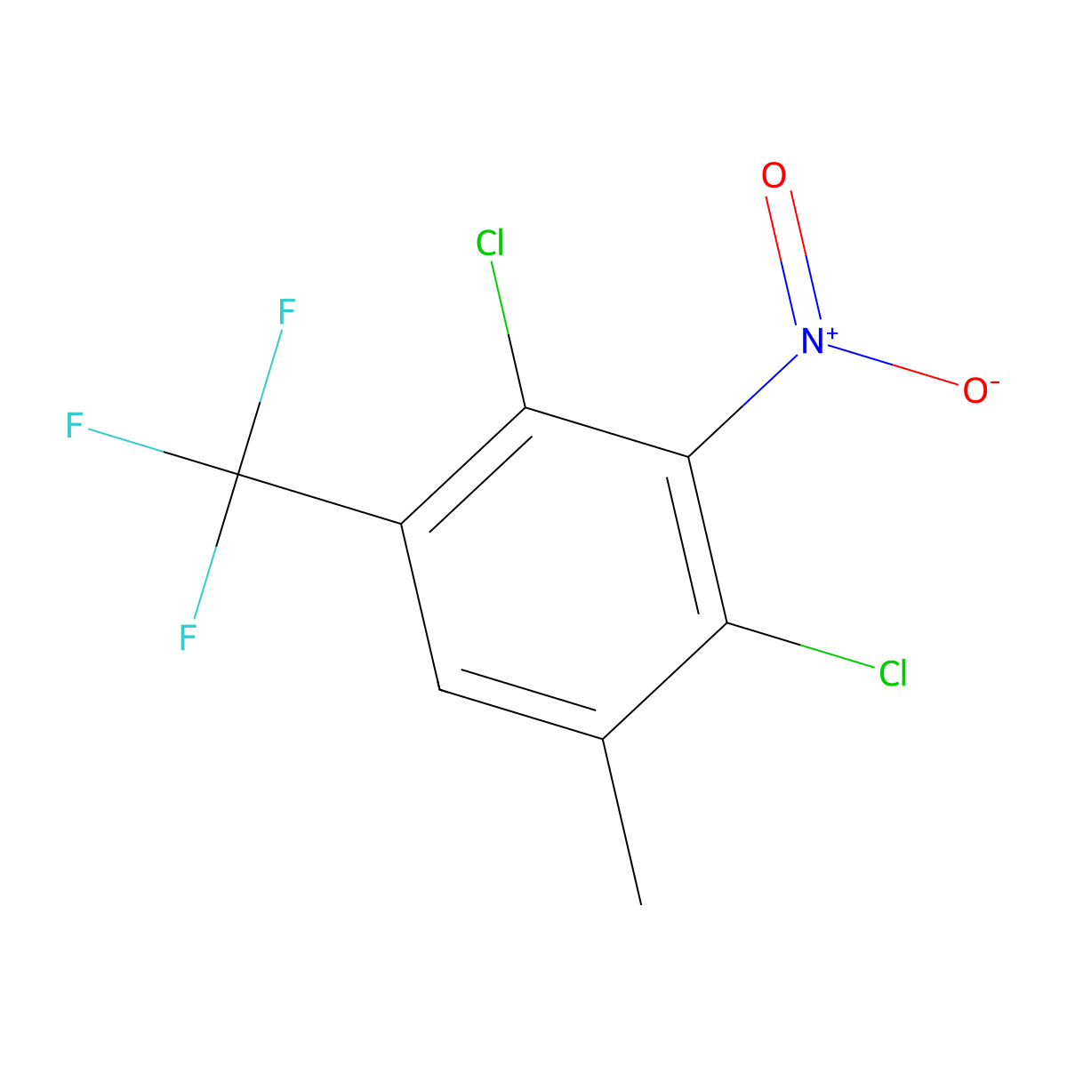 2,4-Dichloro-1-methyl-3-nitro-5-(trifluoromethyl)benzene molecular structure, CAS 115571-69-2