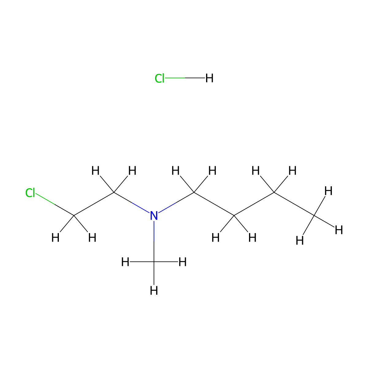 2-(N-Methyl-N-butylamino)ethyl chloride hydrochloride molecular structure, CAS 115571-72-7