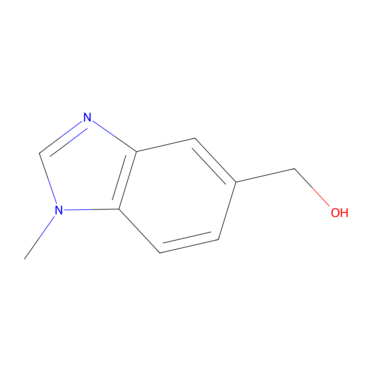 (1-methyl-1H-benzo[d]imidazol-5-yl)methanol molecular structure, CAS 115576-91-5