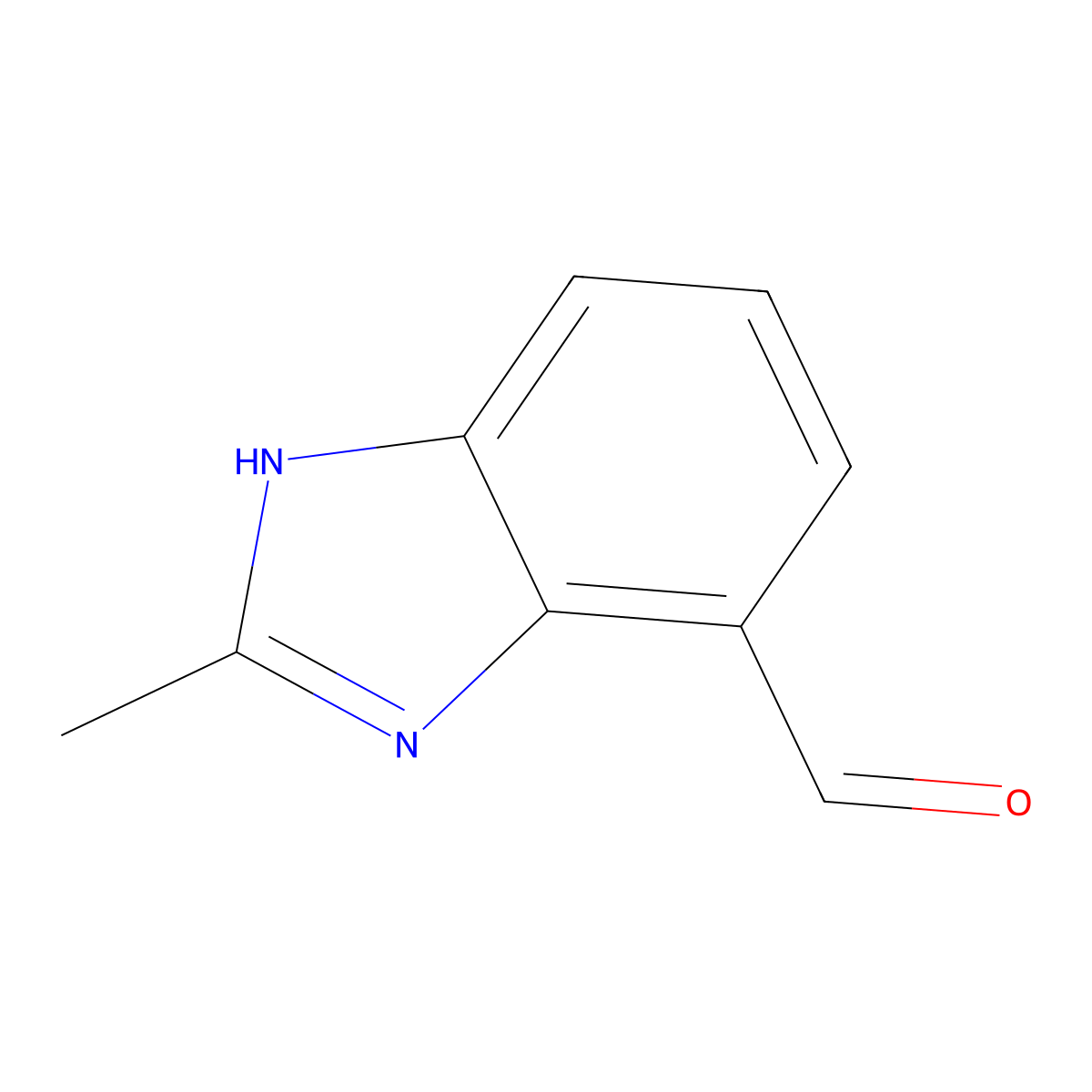 2-methyl-1H-benzo[d]imidazole-4-carbaldehyde molecular structure, CAS 115577-33-8