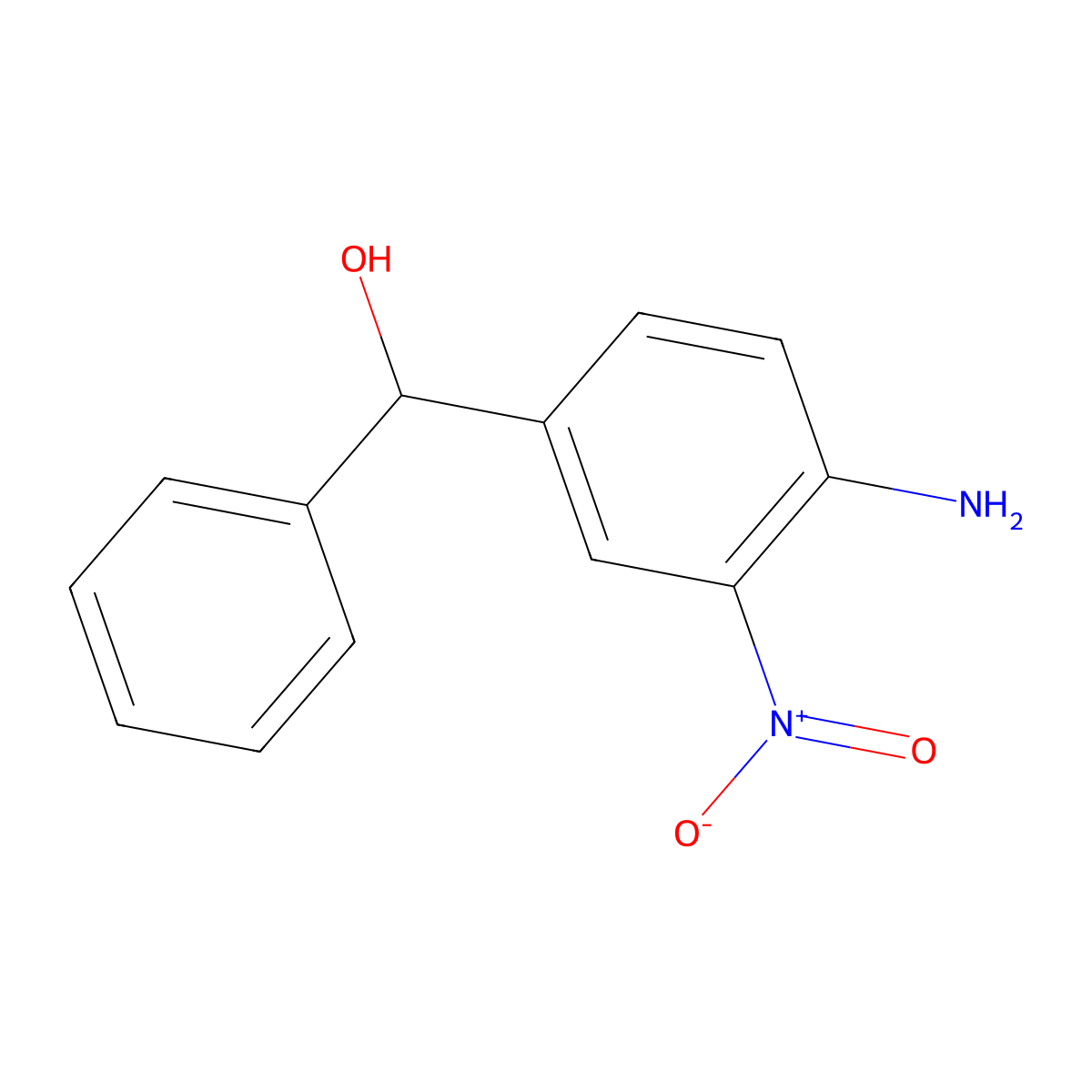 (4-Amino-3-nitrophenyl)(phenyl)methanol molecular structure, CAS 115577-76-9