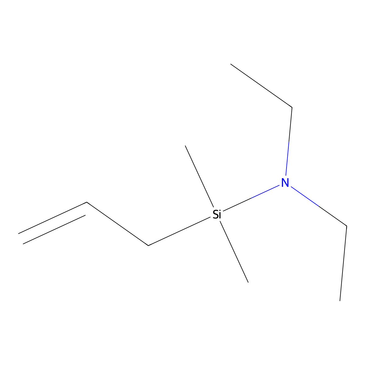 Allyl(diethylamino)dimethylsilane molecular structure, CAS 115579-47-0