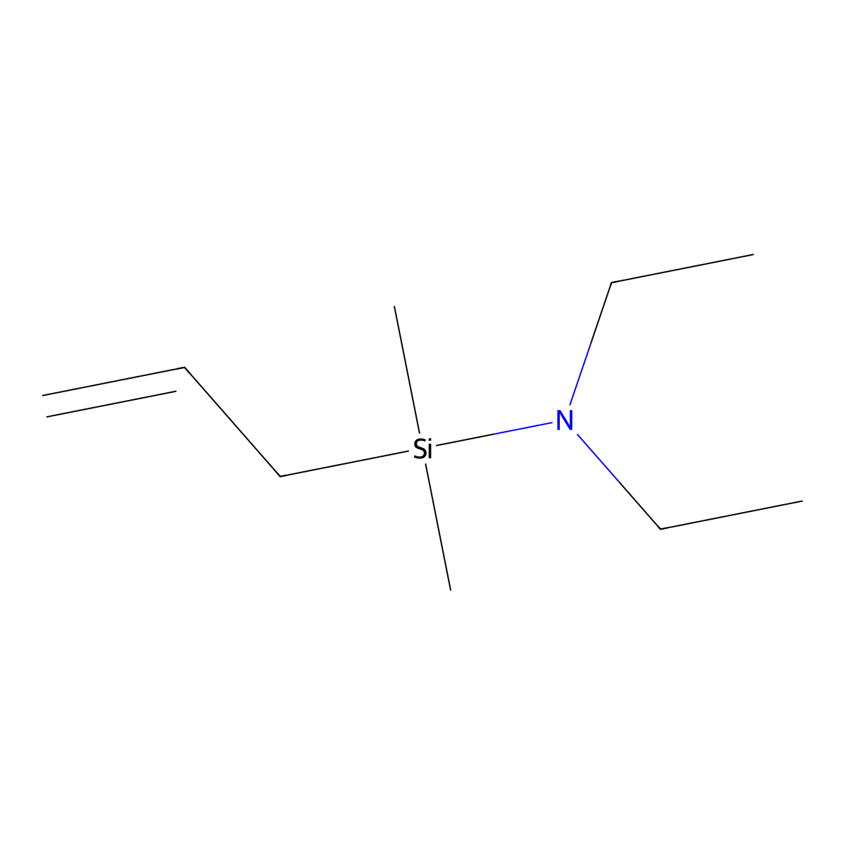 Allyl(diethylamino)dimethylsilane molecular structure, CAS 115579-47-0