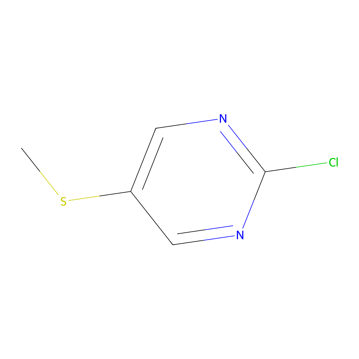 2-Chloro-5-(methylthio)pyrimidine molecular structure, CAS 115581-36-7