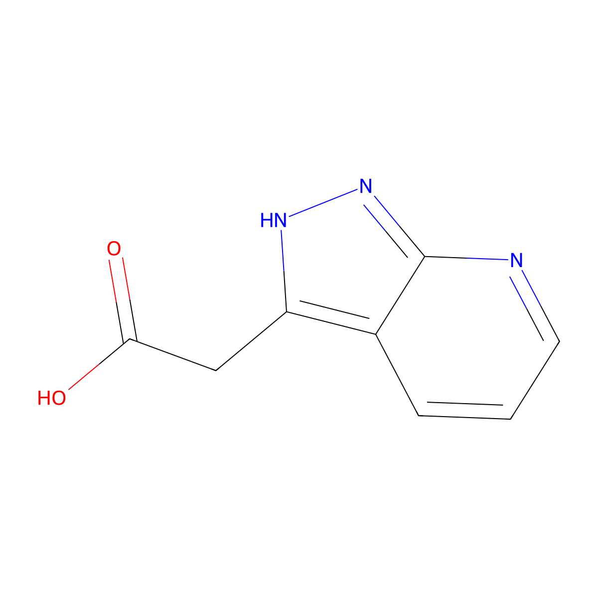 2-(1H-Pyrazolo[3,4-b]pyridin-3-yl)acetic acid molecular structure, CAS 1155847-27-0