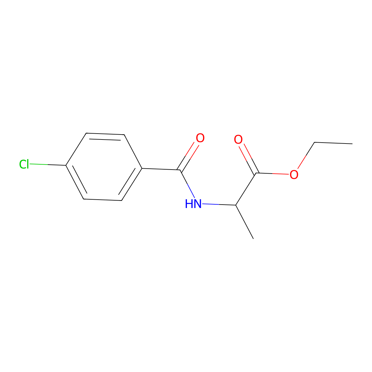ethyl N-[(4-chlorophenyl)carbonyl]alaninate molecular structure, CAS 1155848-58-0
