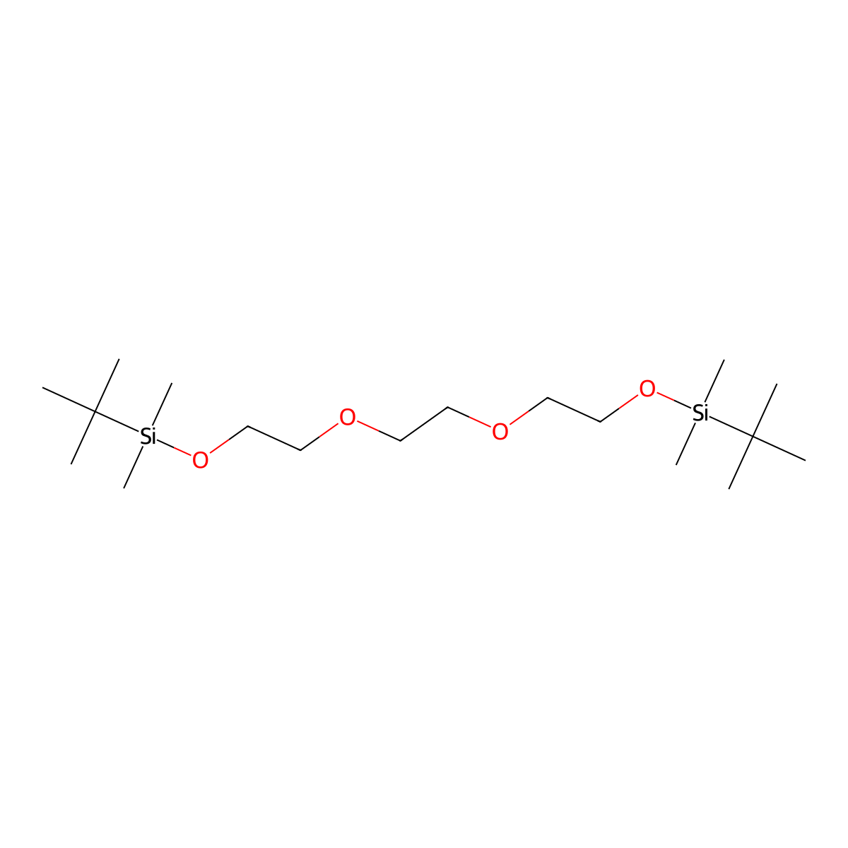 tert-Butyl-[2-[2-[2-(tert-butyldimethylsilyl)oxyethoxy]ethoxy]ethoxy]dimethylsilane molecular structure, CAS 1155849-70-9