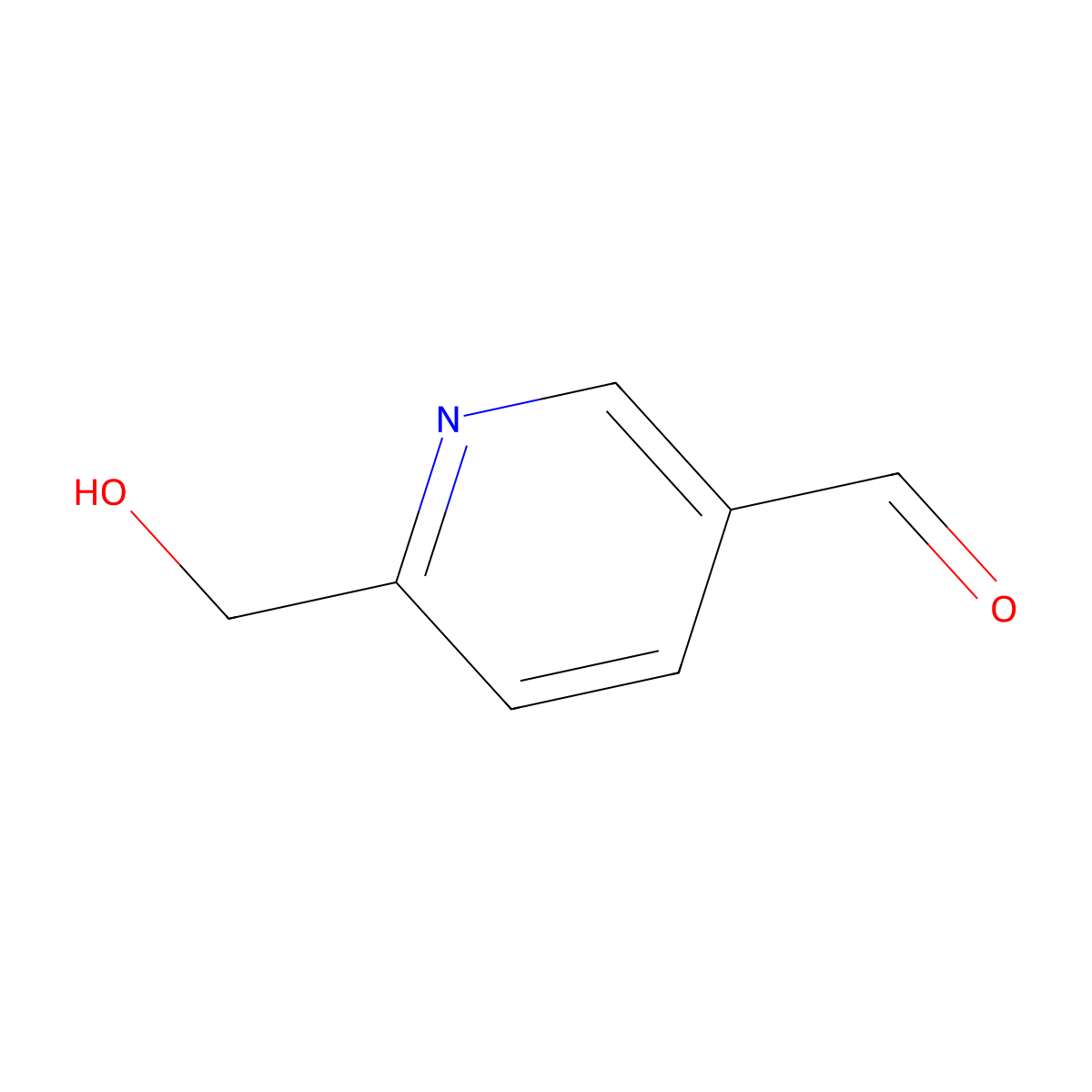 6-(Hydroxymethyl)nicotinaldehyde molecular structure, CAS 1155872-96-0