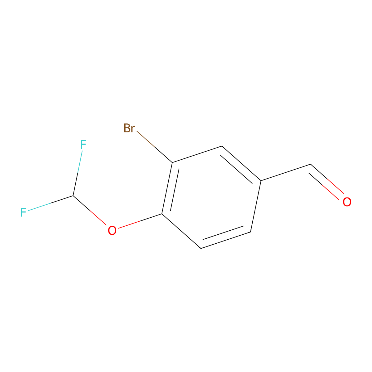 3-Bromo-4-(difluoromethoxy)benzaldehyde molecular structure, CAS 1155878-02-6