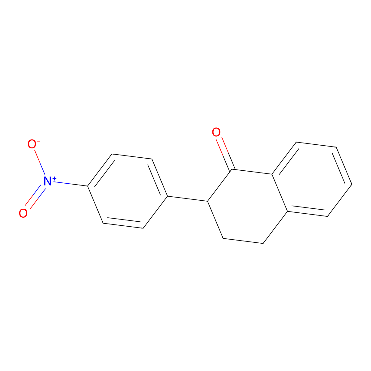 2-(4-Nitrophenyl)-3,4-dihydronaphthalen-1(2H)-one molecular structure, CAS 1155878-38-8