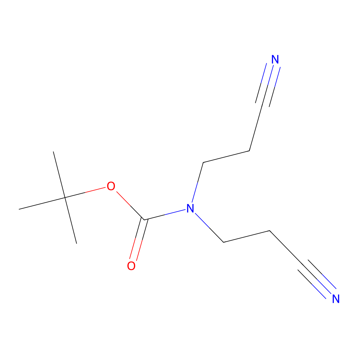 tert-Butyl bis(2-cyanoethyl)carbamate molecular structure, CAS 1155879-28-9