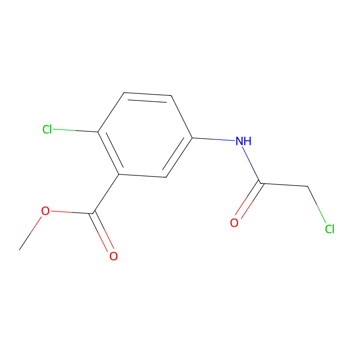 Methyl 2-chloro-5-[(chloroacetyl)amino]benzoate molecular structure, CAS 1155895-97-8