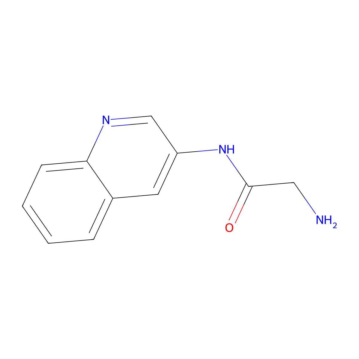 2-amino-N-(quinolin-3-yl)acetamide molecular structure, CAS 1155901-78-2