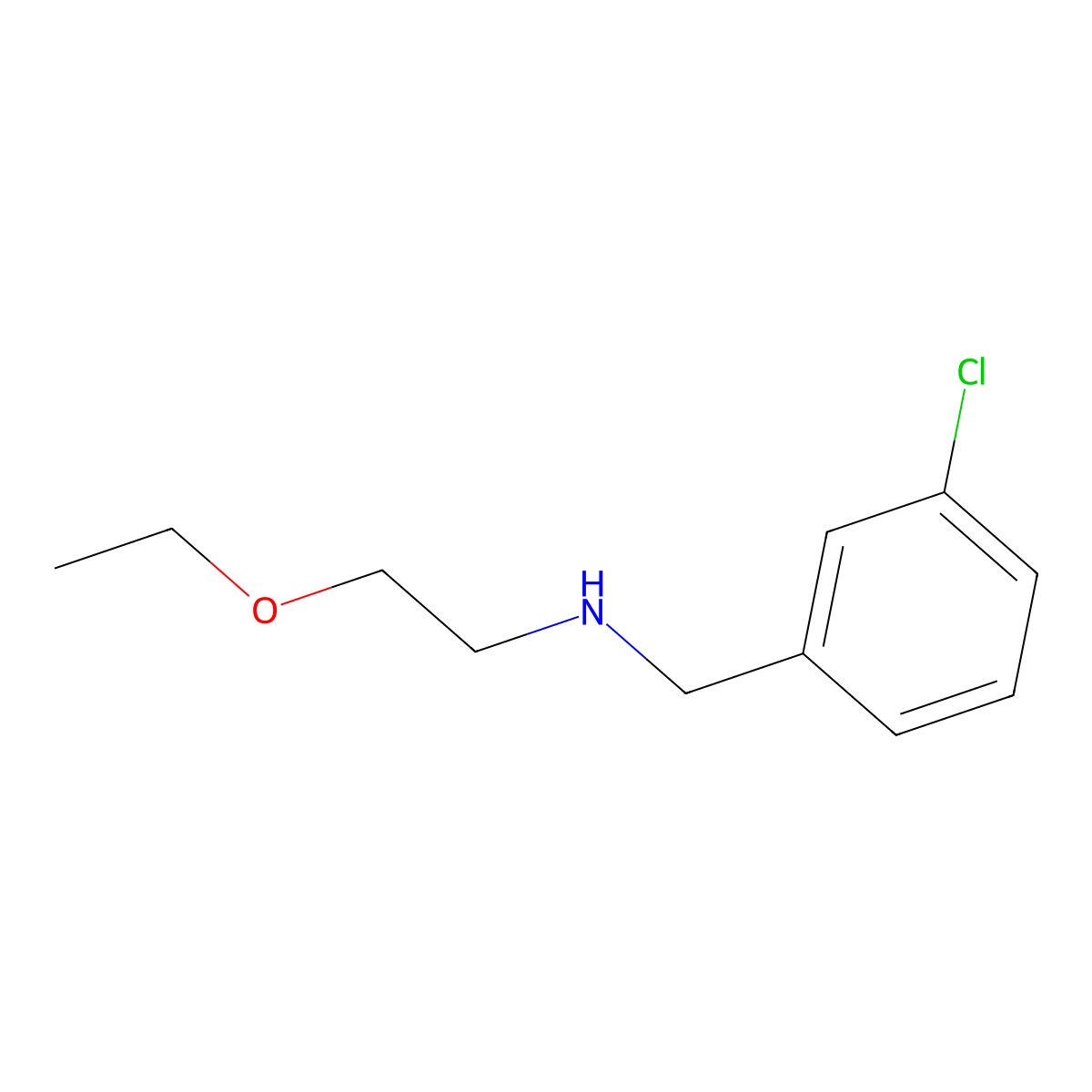 [(3-Chlorophenyl)methyl](2-ethoxyethyl)amine molecular structure, CAS 1155906-08-3