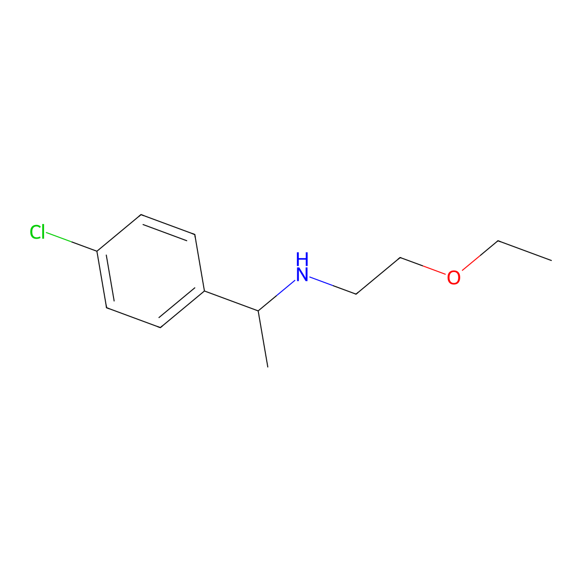 [1-(4-Chlorophenyl)ethyl](2-ethoxyethyl)amine molecular structure, CAS 1155909-24-2