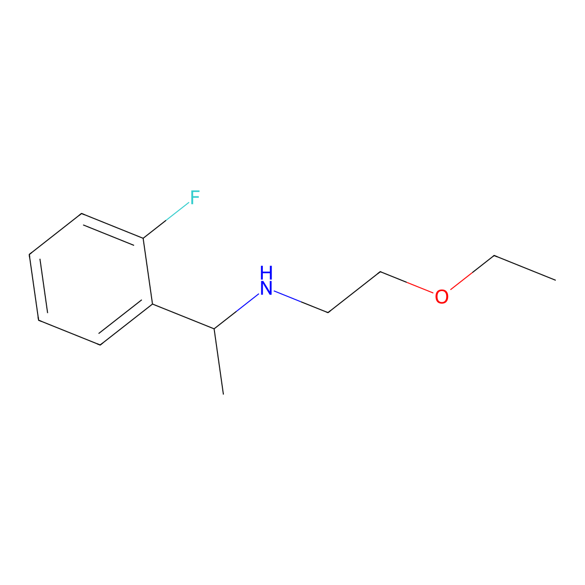(2-Ethoxyethyl)[1-(2-fluorophenyl)ethyl]amine molecular structure, CAS 1155909-57-1