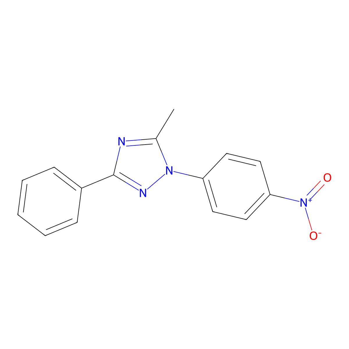 1H-1,2,4-Triazole, 5-methyl-1-(4-nitrophenyl)-3-phenyl- molecular structure, CAS 115591-24-7