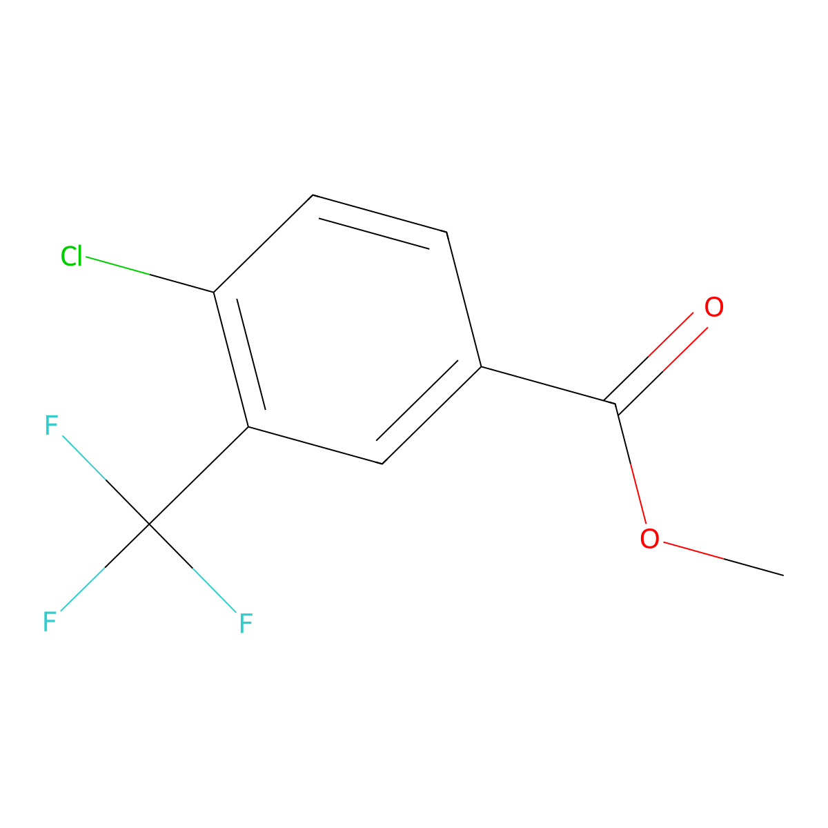 Methyl 4-chloro-3-(trifluoromethyl)benzoate molecular structure, CAS 115591-64-5