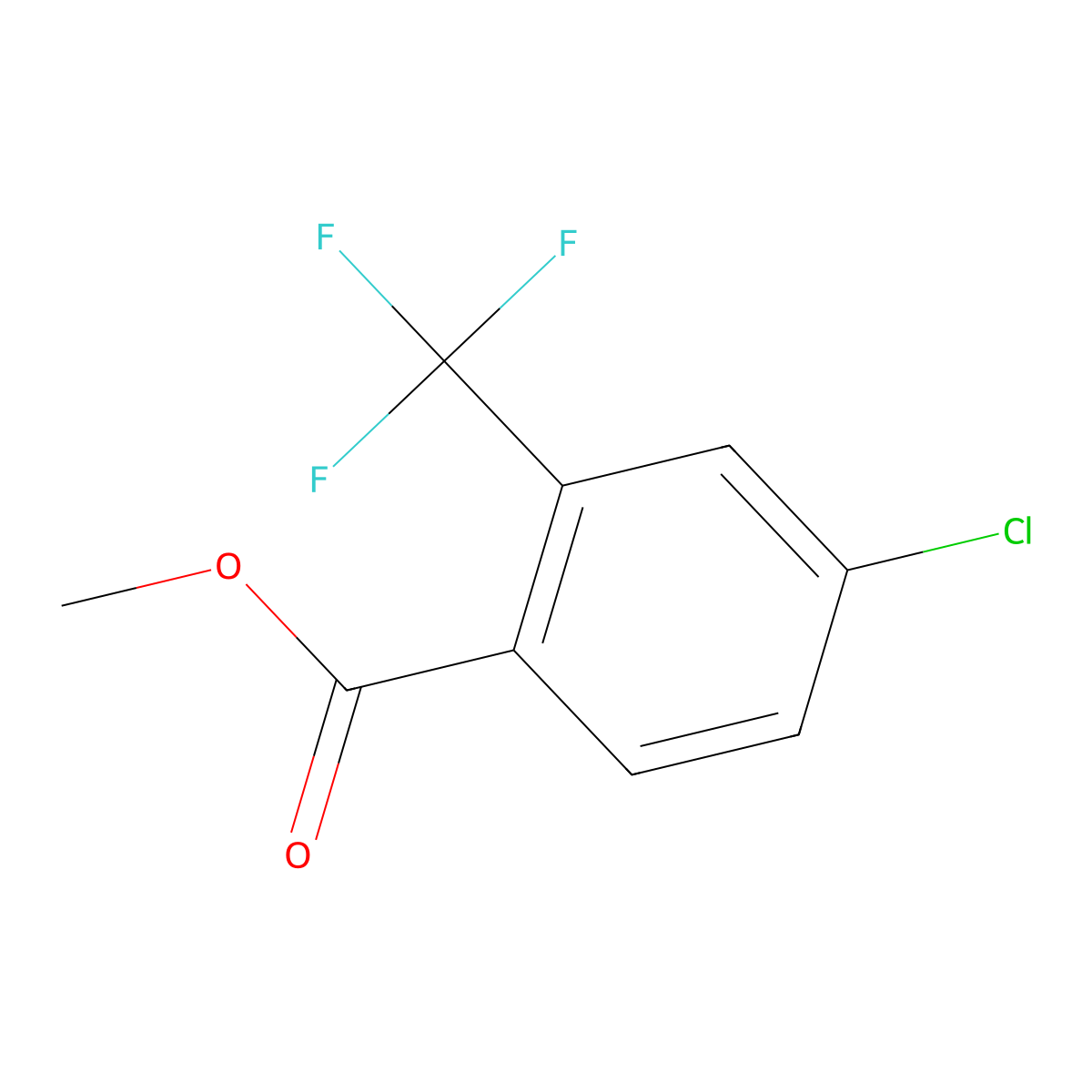 Methyl 4-chloro-2-(trifluoromethyl)benzoate molecular structure, CAS 115591-65-6