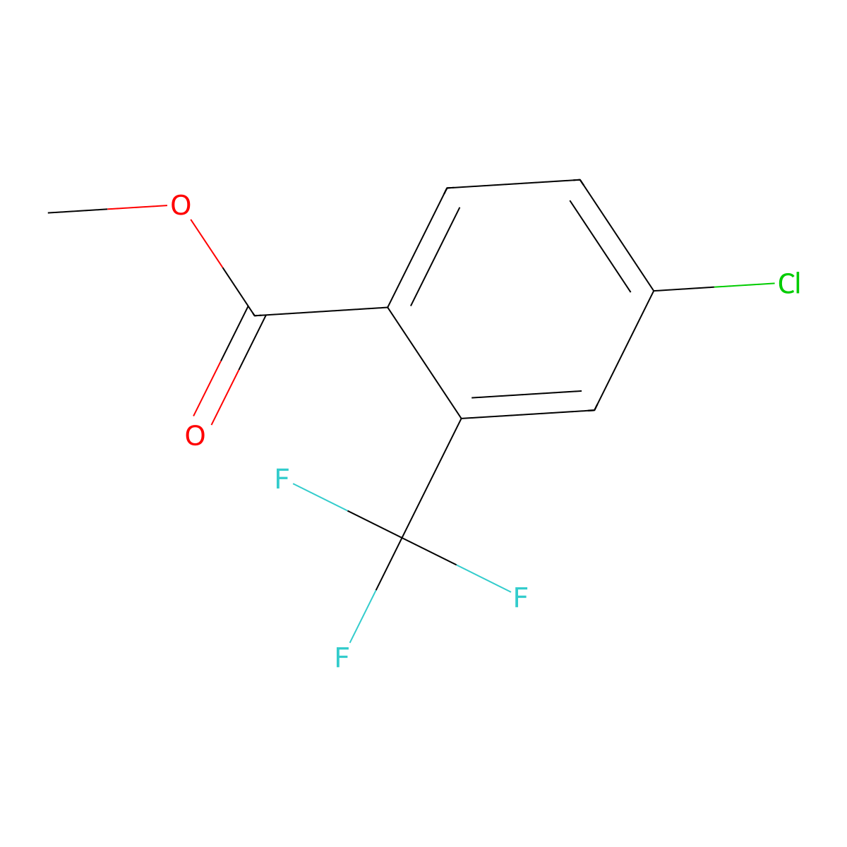 Methyl 4-chloro-2-(trifluoromethyl)benzoate molecular structure, CAS 115591-65-6
