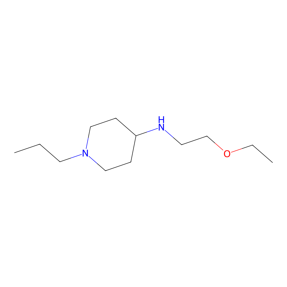 N-(2-ethoxyethyl)-1-propylpiperidin-4-amine molecular structure, CAS 1155910-71-6