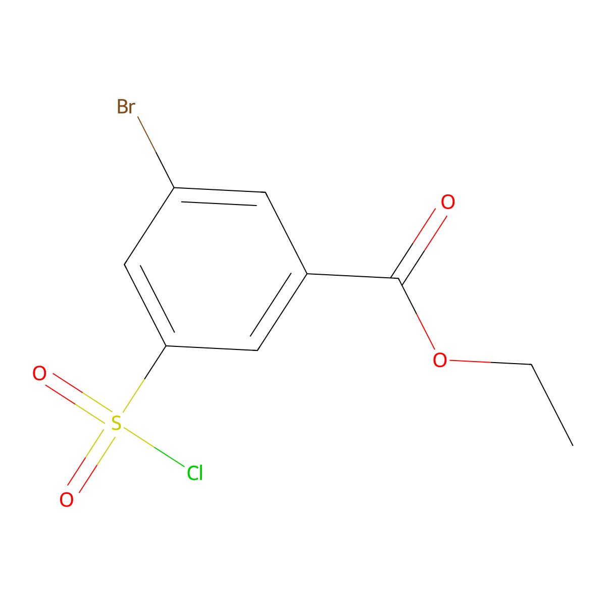Ethyl 3-bromo-5-(chlorosulfonyl)benzoate molecular structure, CAS 1155912-18-7
