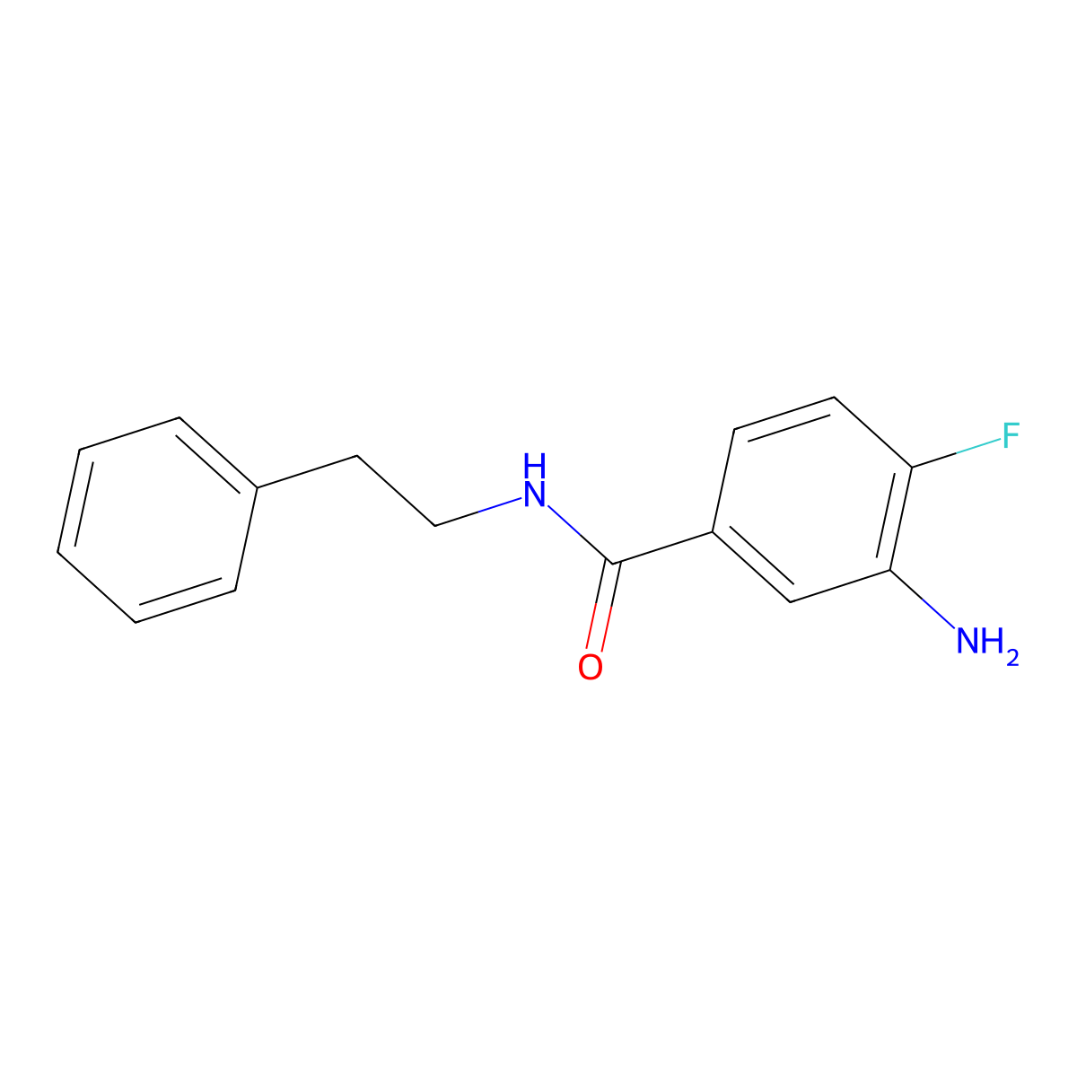 3-amino-4-fluoro-N-(2-phenylethyl)benzamide molecular structure, CAS 1155913-52-2
