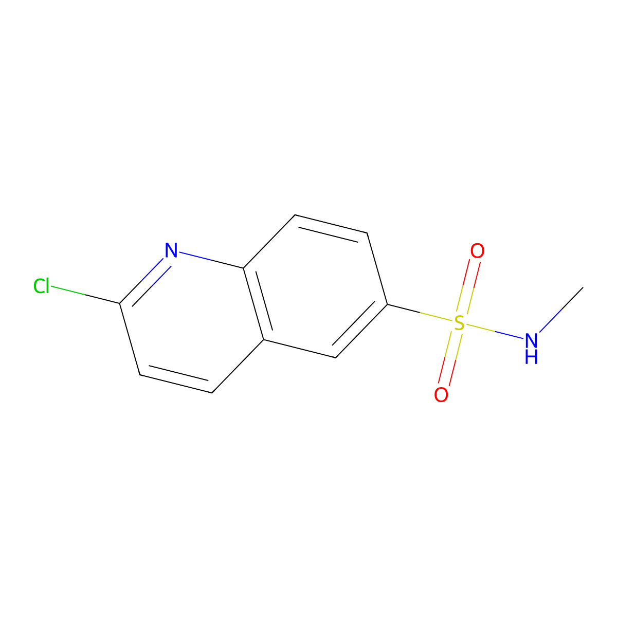2-chloro-N-methylquinoline-6-sulfonamide molecular structure, CAS 1155913-53-3