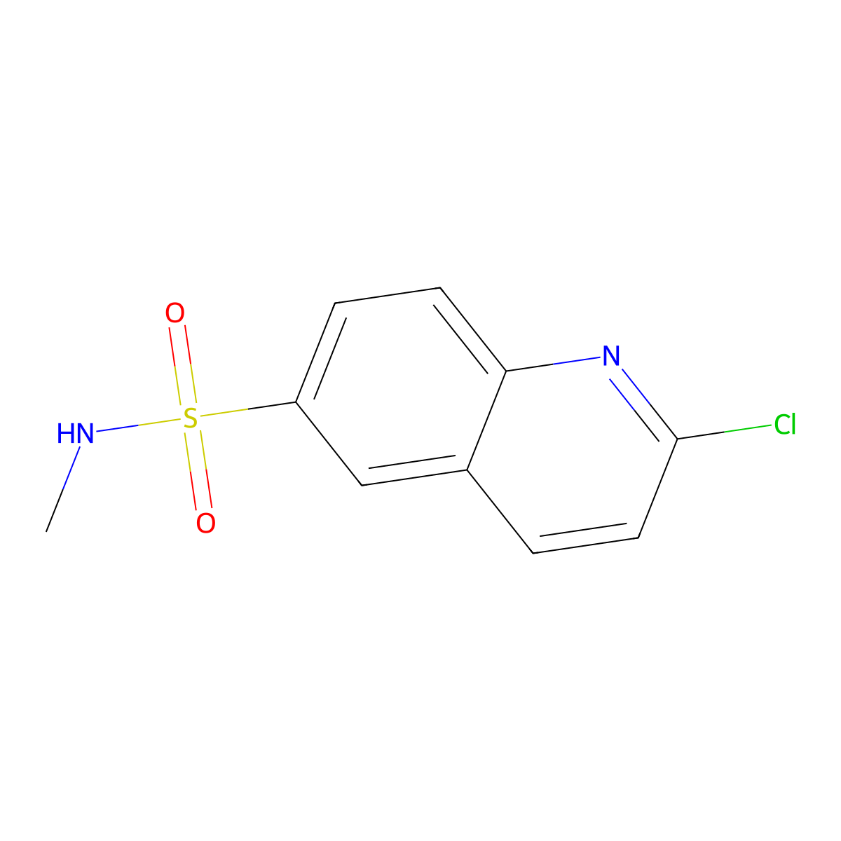 2-chloro-N-methylquinoline-6-sulfonamide molecular structure, CAS 1155913-53-3