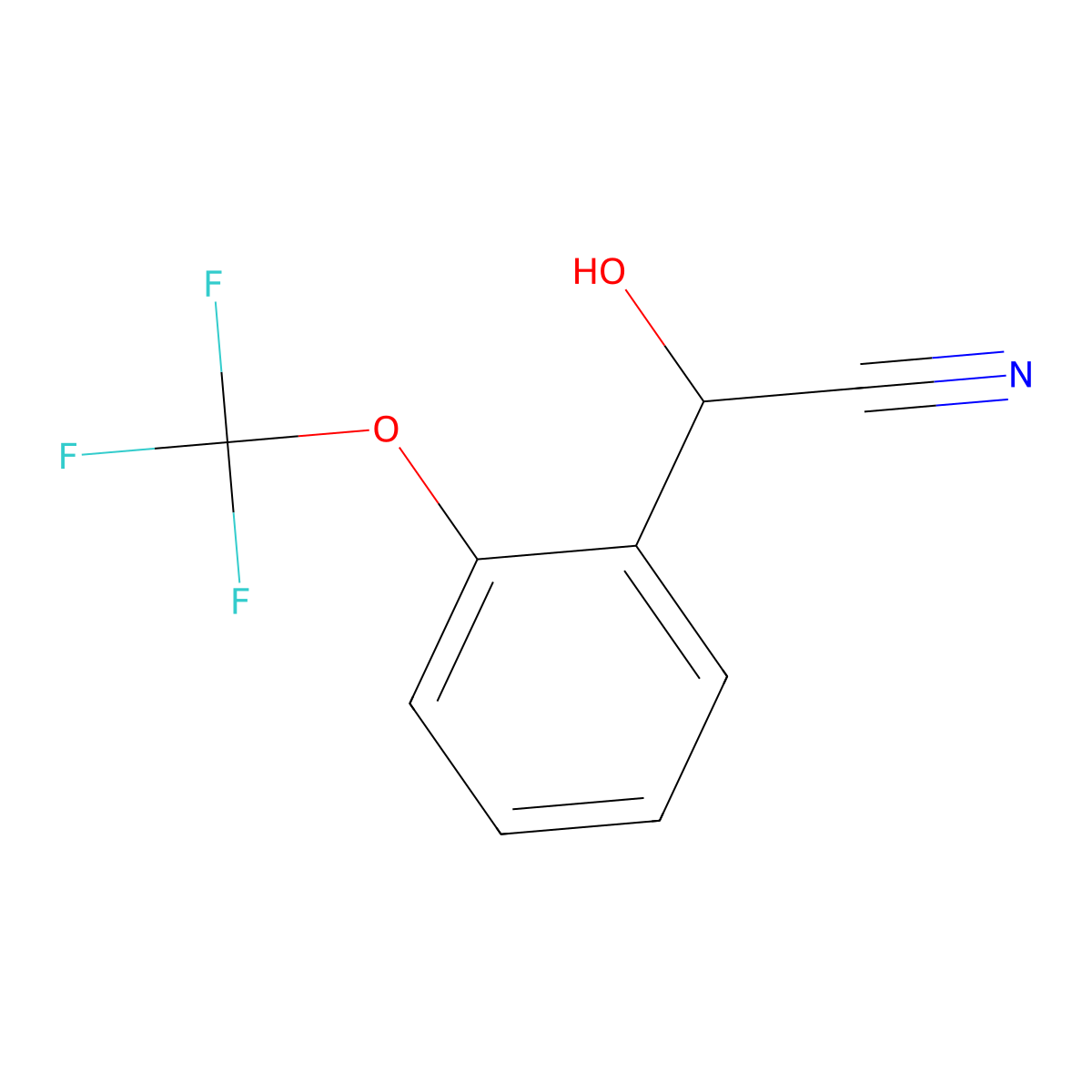 2-Hydroxy-2-[2-(trifluoromethoxy)phenyl]acetonitrile molecular structure, CAS 1155915-53-9