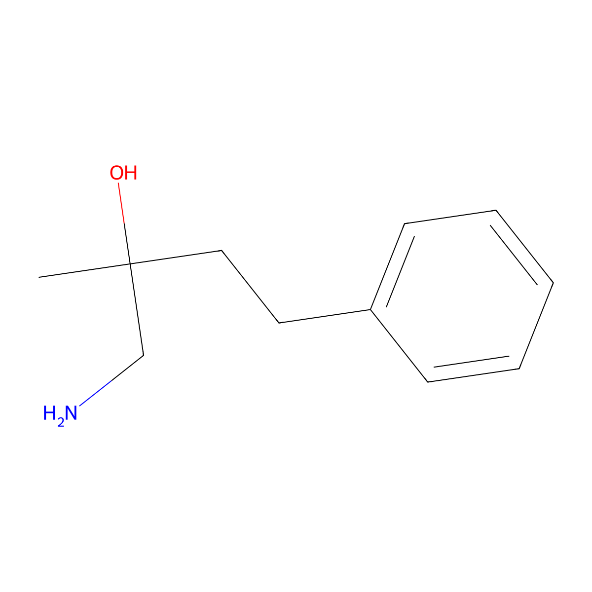 1-Amino-2-methyl-4-phenylbutan-2-ol molecular structure, CAS 1155915-78-8
