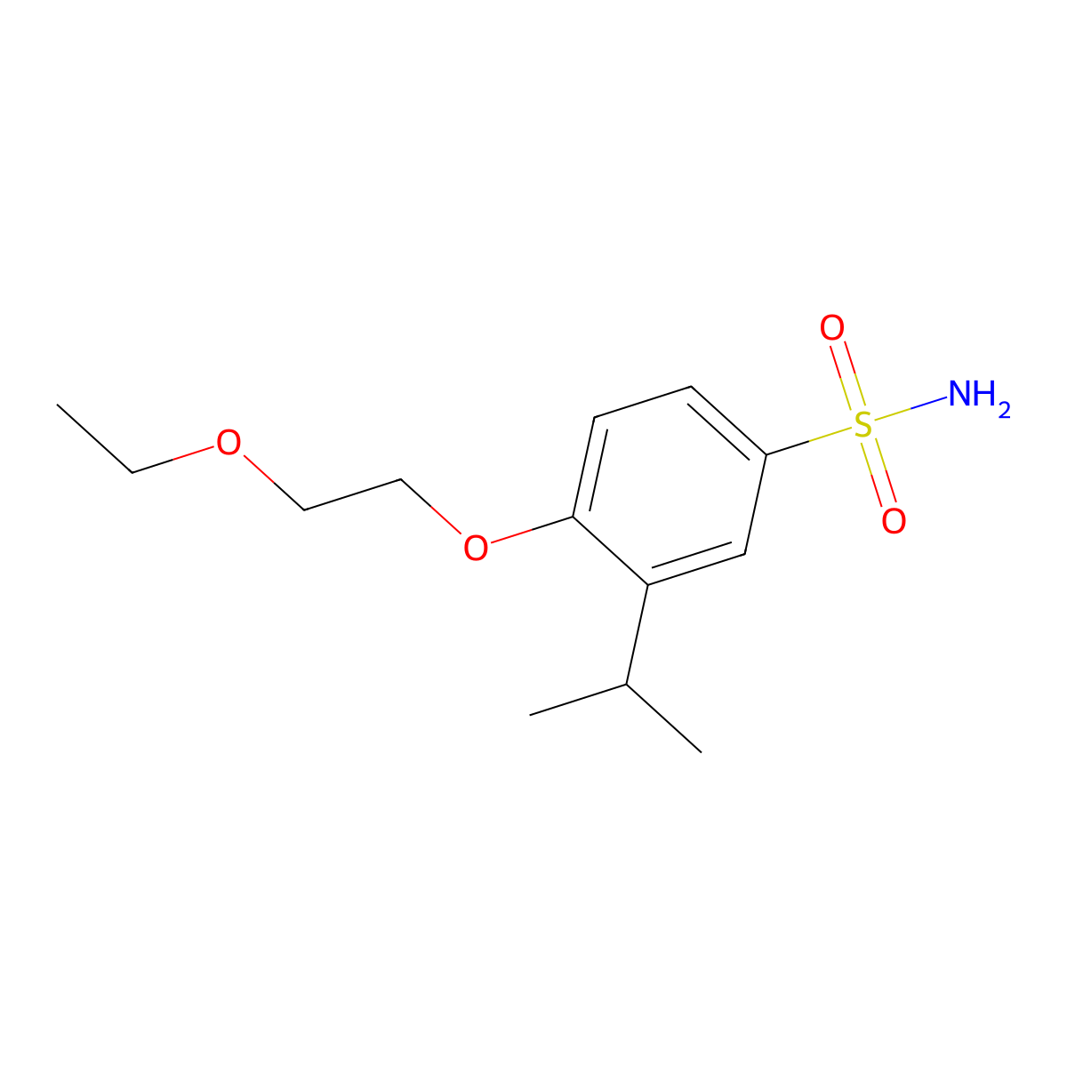 4-(2-Ethoxyethoxy)-3-(propan-2-yl)benzene-1-sulfonamide molecular structure, CAS 1155915-89-1