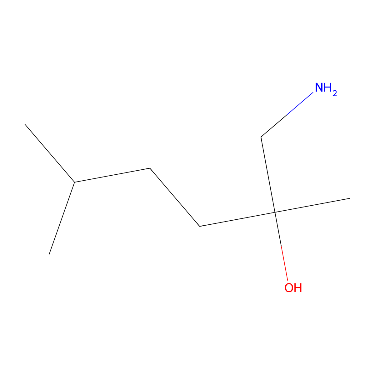 1-Amino-2,5-dimethylhexan-2-ol molecular structure, CAS 1155915-96-0