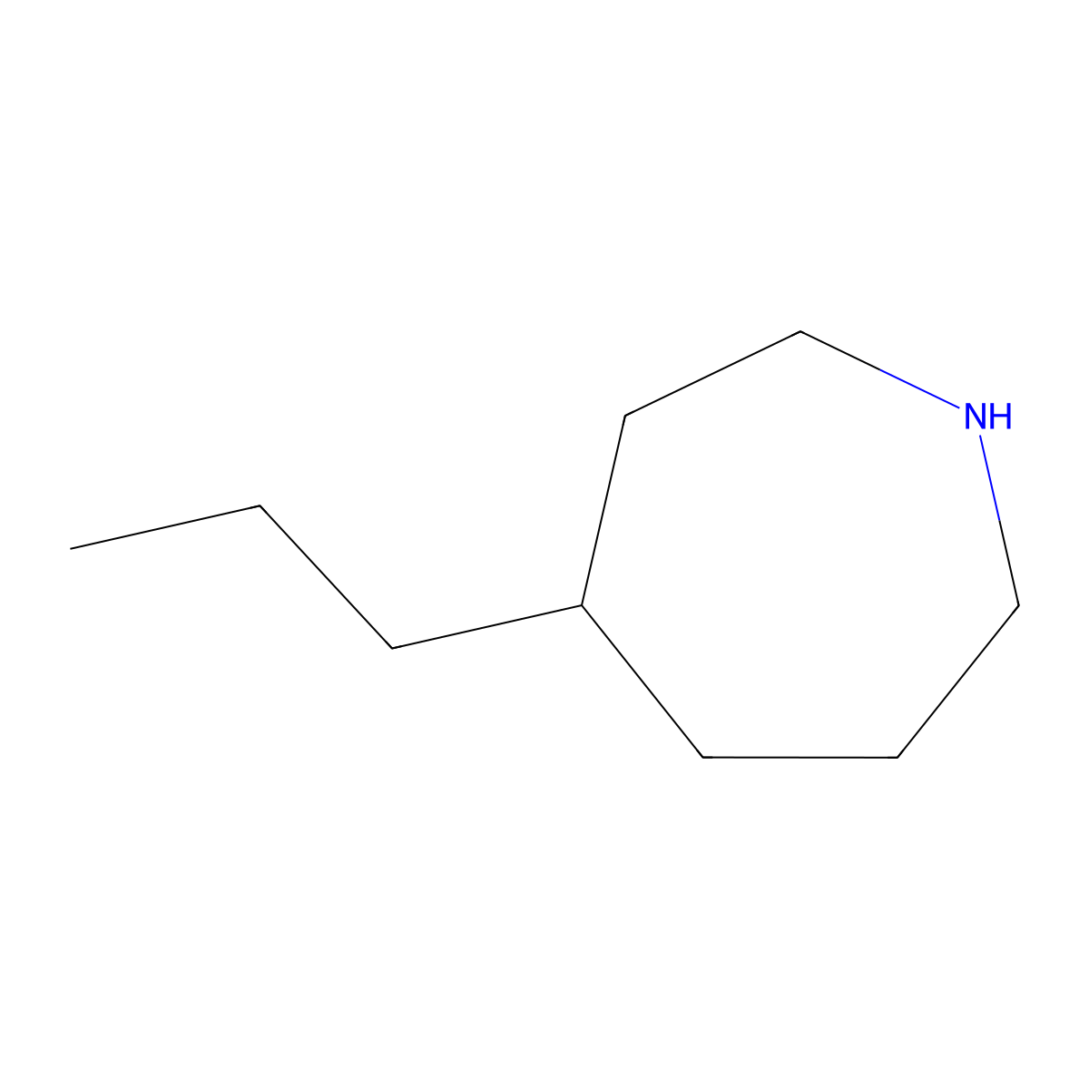 4-Propylazepane molecular structure, CAS 1155916-33-8