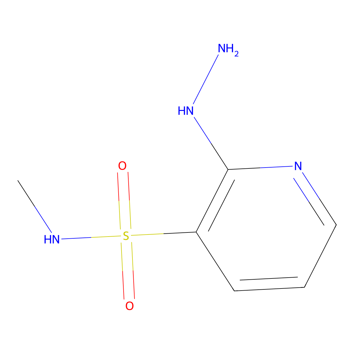 2-hydrazino-N-methylpyridine-3-sulfonamide molecular structure, CAS 1155917-27-3