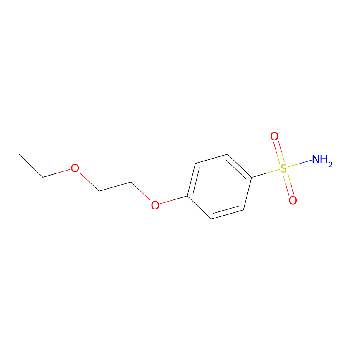 4-(2-Ethoxyethoxy)benzene-1-sulfonamide molecular structure, CAS 1155919-68-8