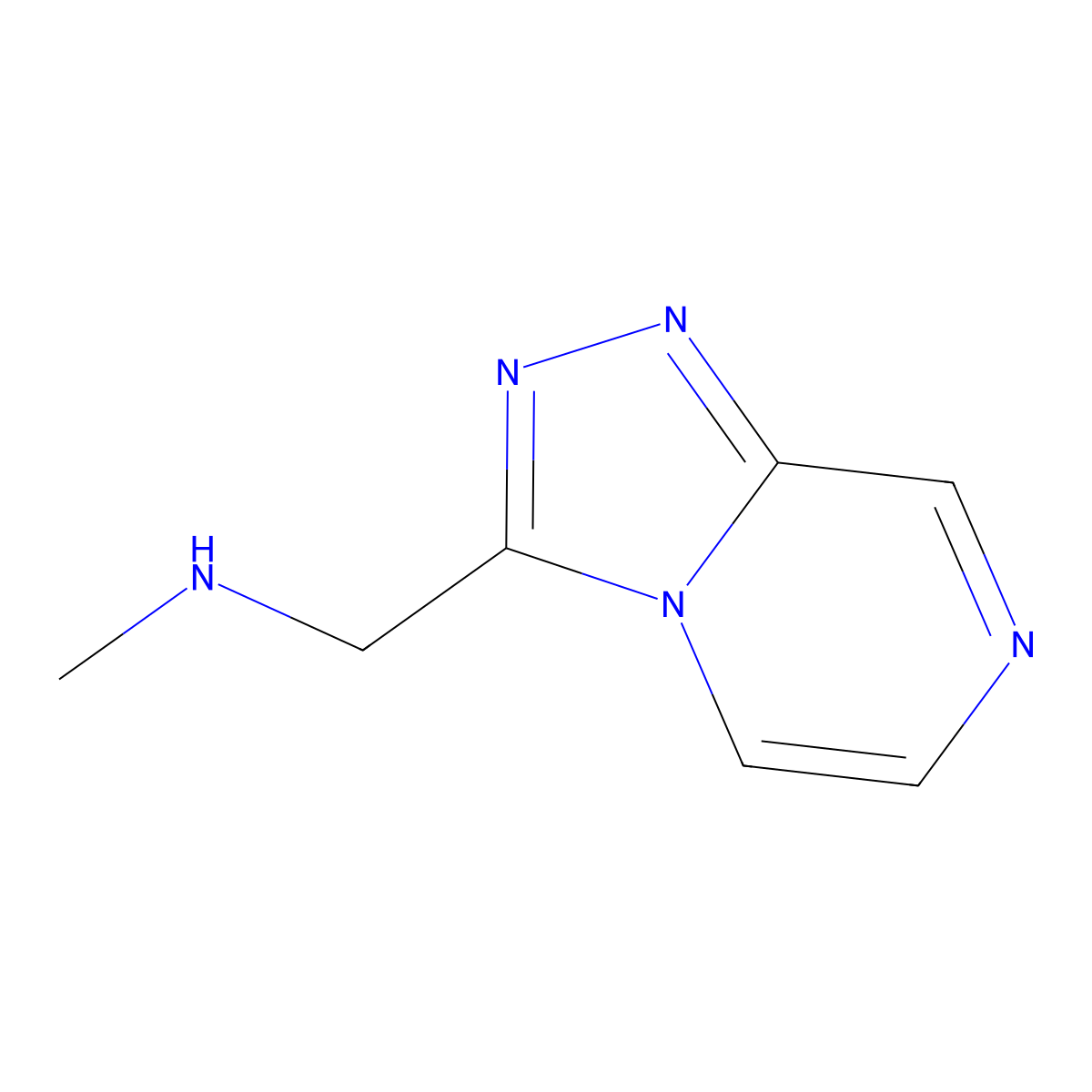 1-([1,2,4]triazolo[4,3-a]pyrazin-3-yl)-N-methylmethanamine molecular structure, CAS 1155920-69-6