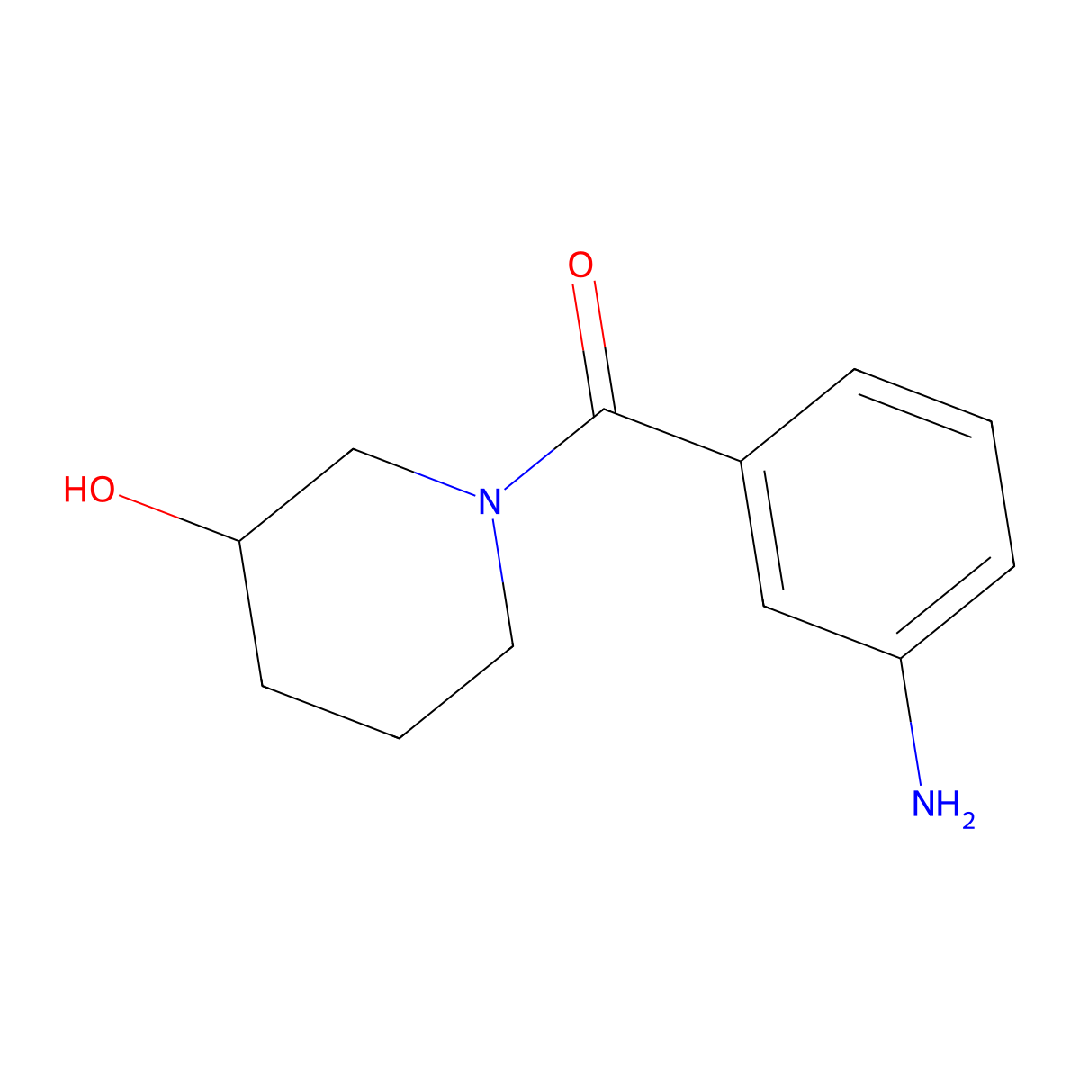 1-(3-Aminobenzoyl)piperidin-3-ol molecular structure, CAS 1155931-03-5