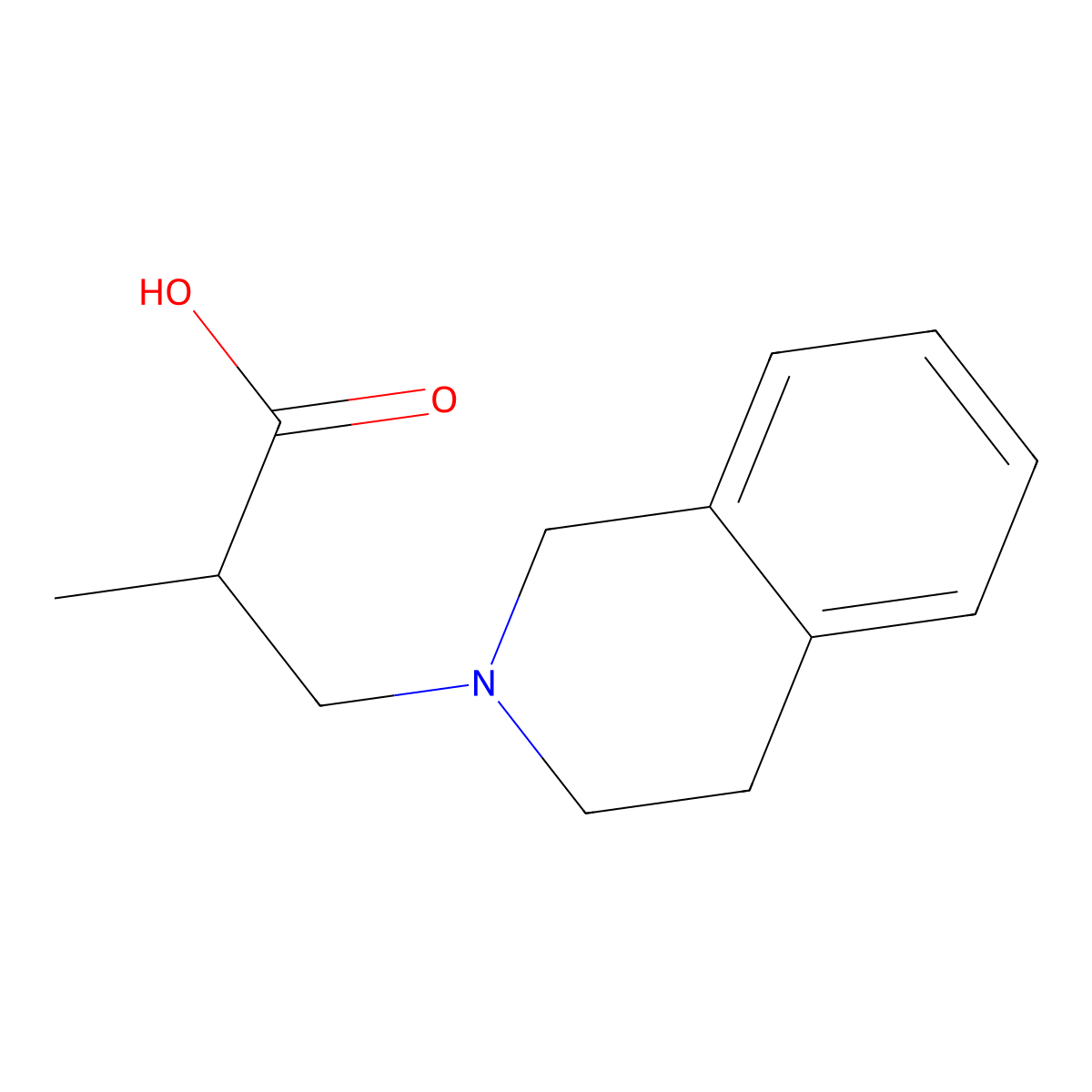 3-(3,4-Dihydroisoquinolin-2(1H)-yl)-2-methylpropanoic acid molecular structure, CAS 1155935-14-0