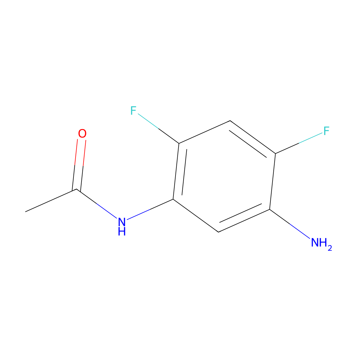 N-(5-amino-2,4-difluorophenyl)acetamide molecular structure, CAS 1155949-10-2