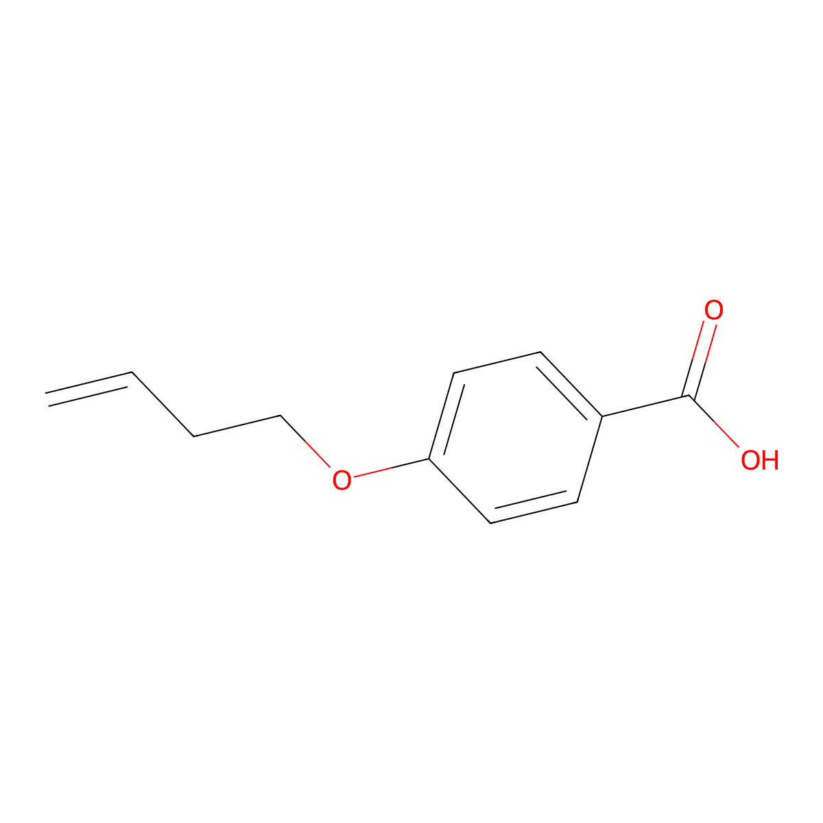4-(3-Butenyloxy)benzoic acid molecular structure, CAS 115595-27-2
