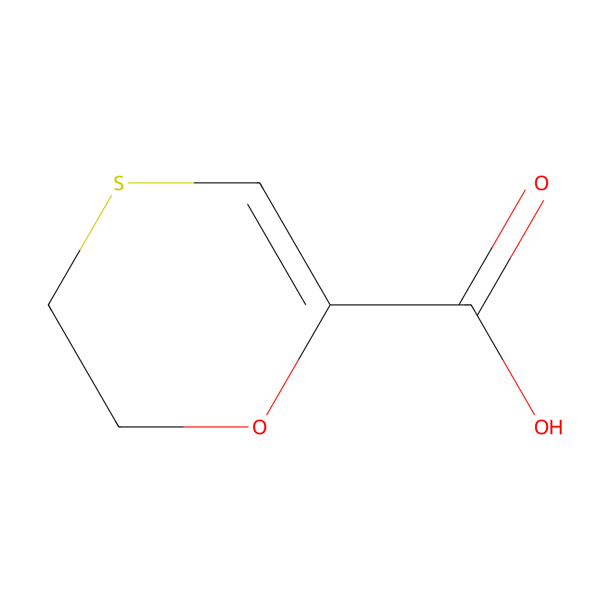 1,4-Oxathiin-2-carboxylicacid, 5,6-dihydro- molecular structure, CAS 115595-71-6