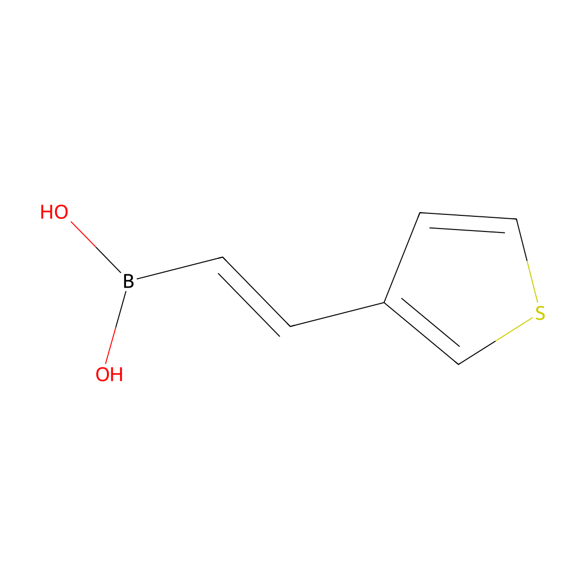 Boronic acid, B-[(1E)-2-(3-thienyl)ethenyl]- molecular structure, CAS 1155956-91-4