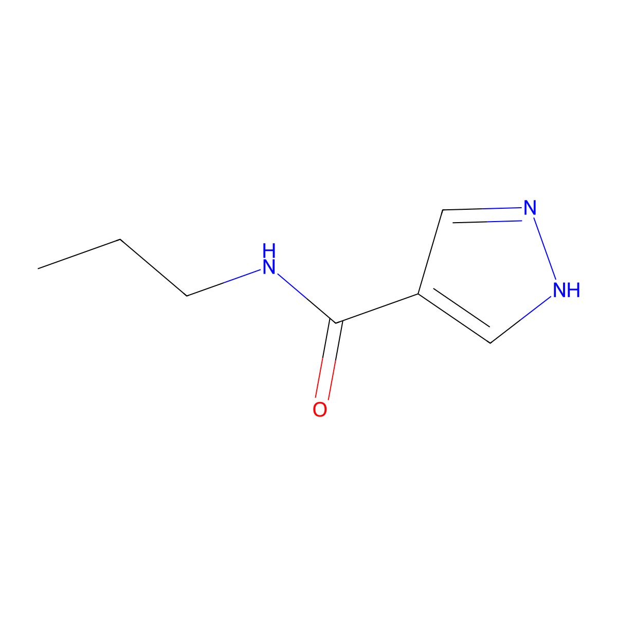 N-propyl-1H-pyrazole-4-carboxamide molecular structure, CAS 1155959-18-4