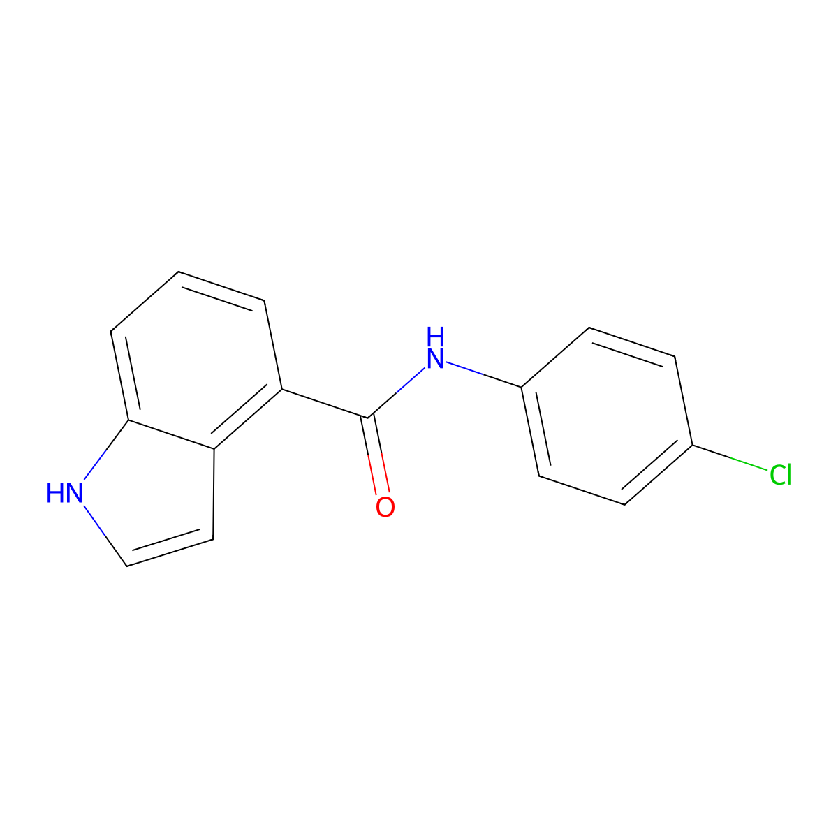 N-(4-chlorophenyl)-1H-indole-4-carboxamide molecular structure, CAS 1155966-35-0