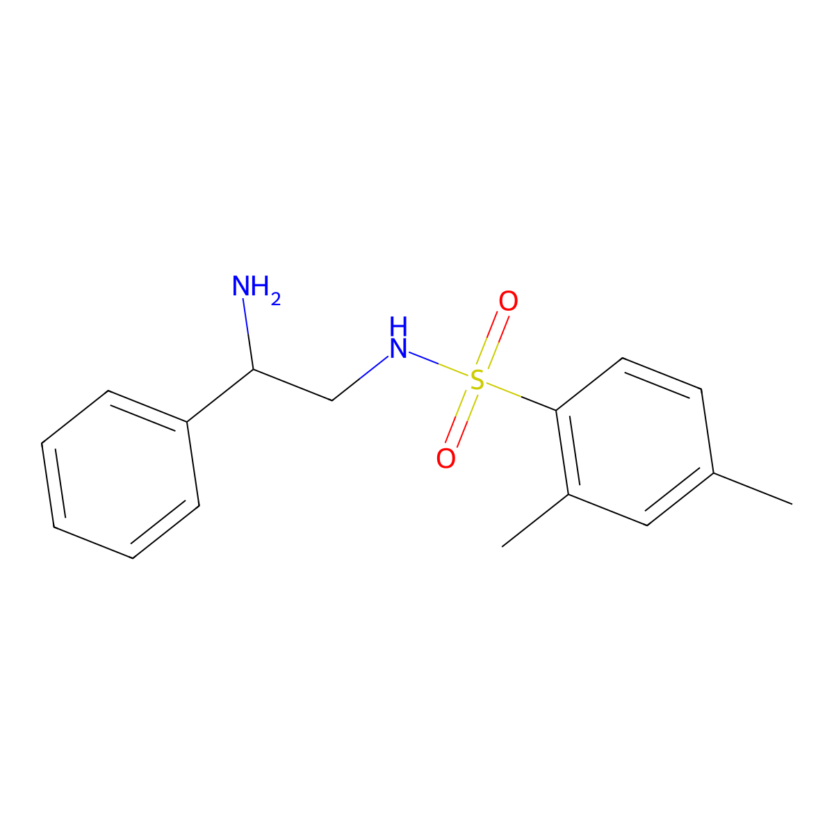 N-(2-Amino-2-phenylethyl)-2,4-dimethylbenzene-1-sulfonamide molecular structure, CAS 1155976-18-3
