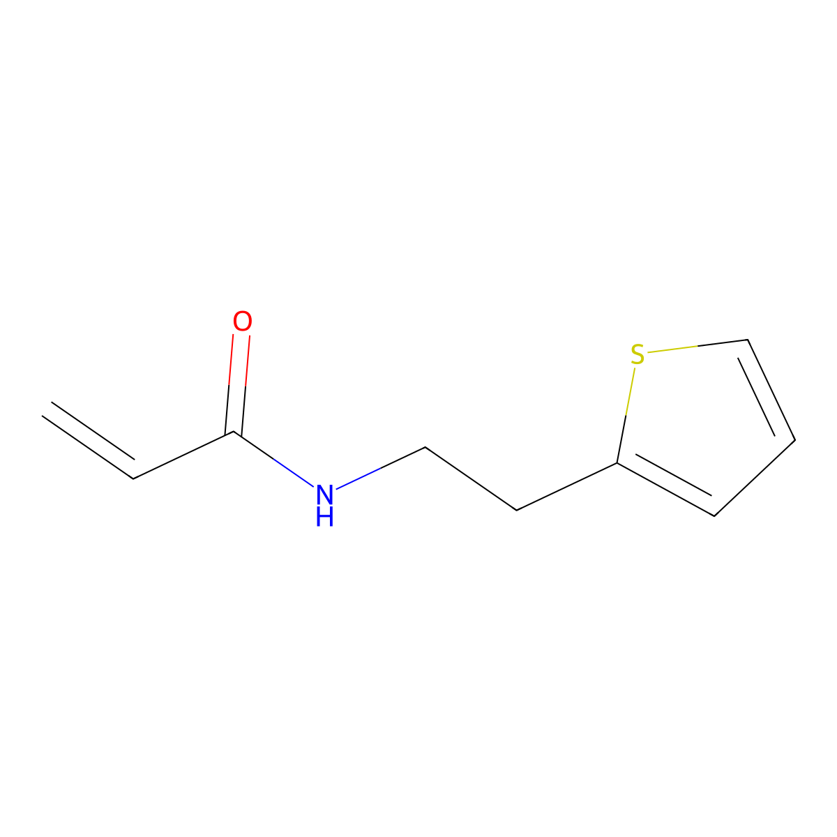 N-[2-(thiophen-2-yl)ethyl]prop-2-enamide molecular structure, CAS 1155976-74-1