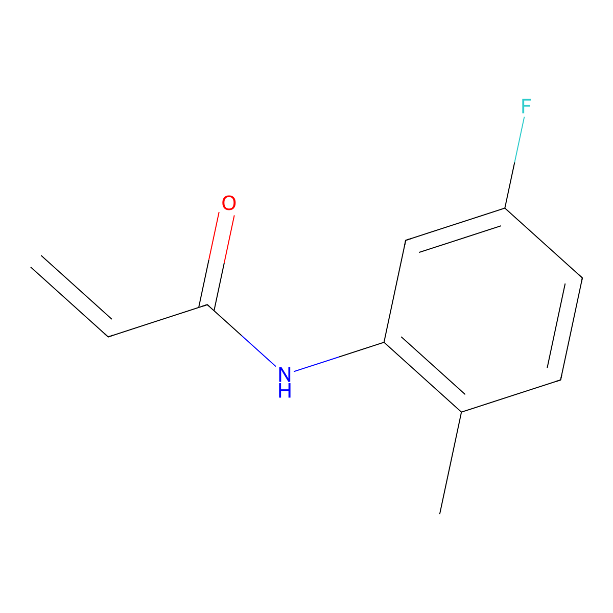 N-(5-fluoro-2-methylphenyl)prop-2-enamide molecular structure, CAS 1155976-80-9