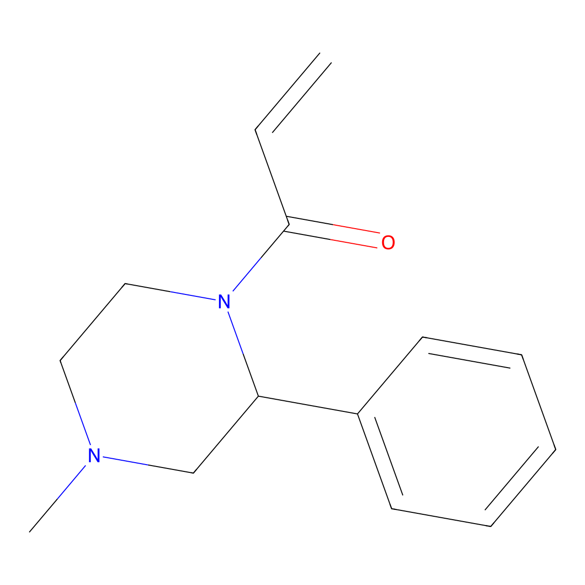 1-(4-Methyl-2-phenylpiperazin-1-yl)prop-2-en-1-one molecular structure, CAS 1155977-13-1