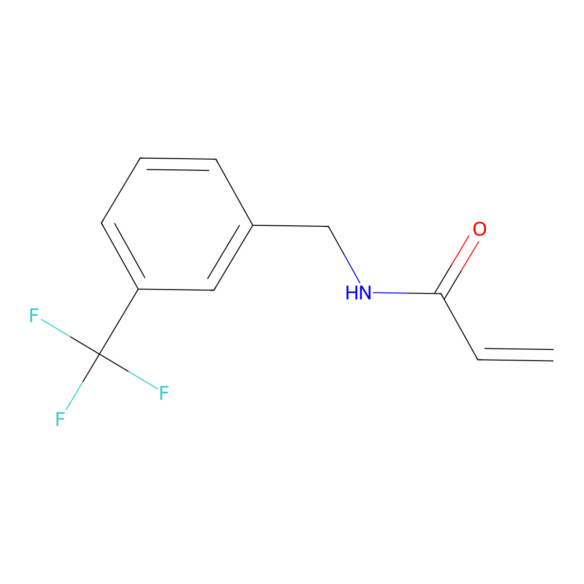 N-{[3-(trifluoromethyl)phenyl]methyl}prop-2-enamide molecular structure, CAS 1155979-78-4